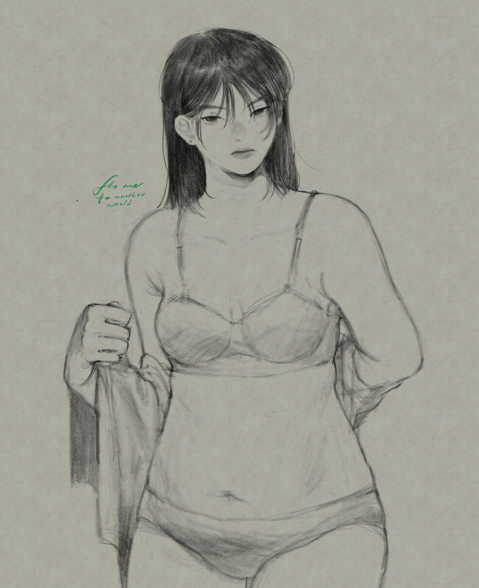 Woman on Newsprint 1